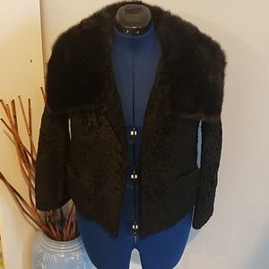 Vintage fur short jacket